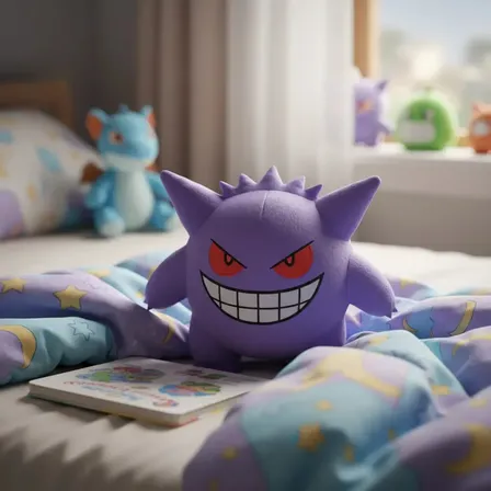 Peluches Serie Anime Pokemon Pikachu Variedad Modelos X1 Color Gengar