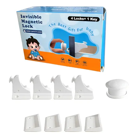 Traba Puertas Alacenas Y Cajones Bebes Magnetico X 4 Blanco