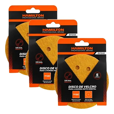 Disco Velcro Lija  Antiempaste Roto Orbital 125 Mm X 15 Un. 100