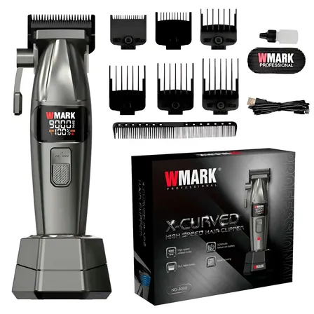 Cortadora De Pelo Inalam. De Alta Velocidad Con Accesorios Y Base De Carga Wamrk Ng-8008 8500 Rpm