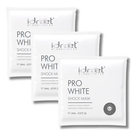 Mascarilla Blanqueadora Hidratante Pro White Tela Idraet X 3 Todo Tipo De Piel