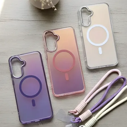 Funda Para Samsung Galaxy S24 S25 Fe Magsafe Tornasol Luxury Violeta S25 Fe