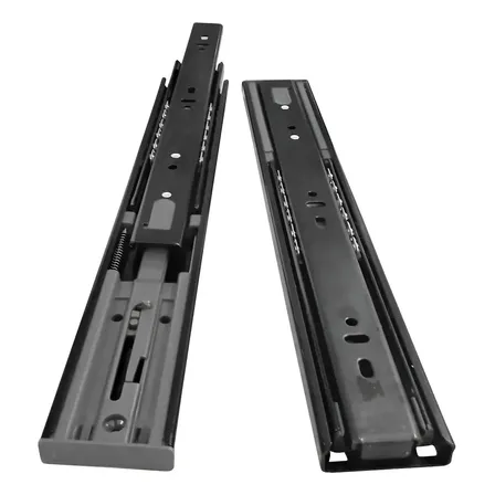 Corredera Telescópica Cierre Suave 500 Mm Negra 50 Cm Negro