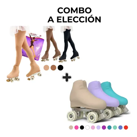 Combo Par Medias Patin Artistico Cubre Botas Cancan Premium A Elección Luego De Realizar La Compra A Eleccion Luego De Realizar La Compra
