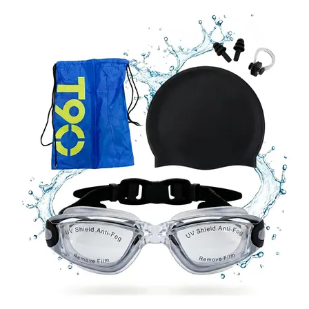 Kit De Natación 5 En 1 Gadnic 78ole8 Antiparras Gorra Bolsa Tapones
