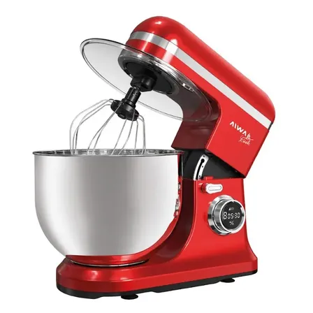 Batidora planetaria de pie Aiwa Digital 12L 1800W 8 Niveles De Velocidad Color Rojo