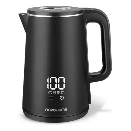 Pava Eléctrica Digital Novohome Táctil Negro