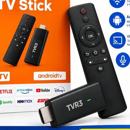 Tv Stick Android 4k Control Wifi 6 Hdmi Smart Tv 16gb Negro Estándar
