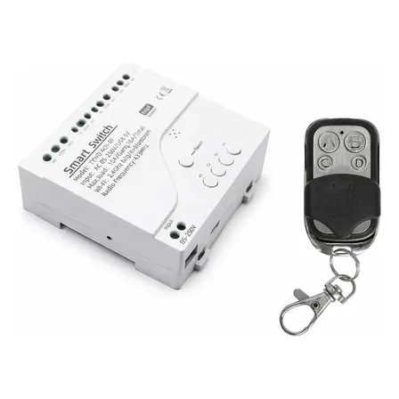 Smart Rele Wifi + Rf 4 Canales + Control Remoto Rf