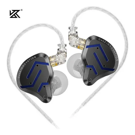 Auriculares In Ear Kz Zsn Pro 2 Híbridos Con Micrófono Blue No Mic