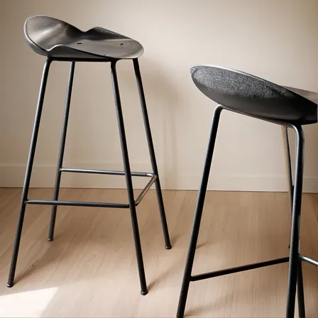 Banqueta Alta Taburete Para Cocina Desayunador Milo 4 Patas Color Negro alto 75