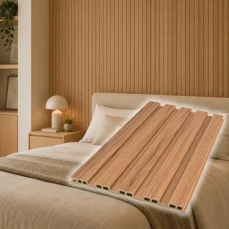 10 Varillas Wall Panel Varillado Revestimiento De Pared De Wpc Simil Madera Color Paraiso 15x250 Caja Cerrada Marca Holzboden
