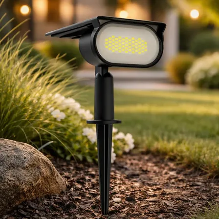Estaca Solar Led De Jardin 5w Nexum Sensor Luz Automática Luz Fría 45 Leds