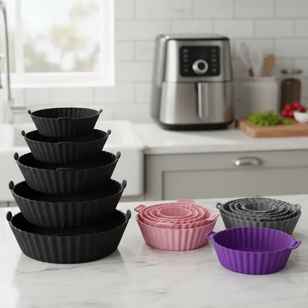 Set 6 Moldes Bandeja Antiadherente Freidora De Aire Surtido Surtido