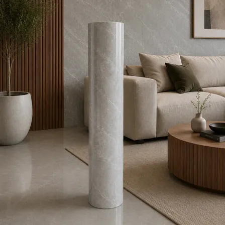 3 Rollos Vinilo Autoadhesivo Simil Marmol Grey De 2mm Es Espesor Revestimiento De Pared De 120cm Ancho X 300cm De Largo 3.6m2 Cada Uno ( 10.8m2 Totales) Marca Holzboden