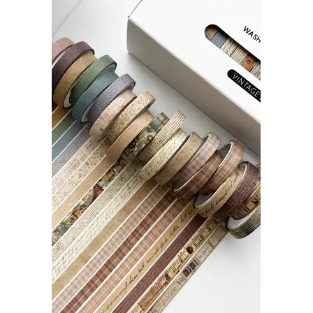 Washi Tape X20 Rollos Varios Diseños Scrapbook Journal Color