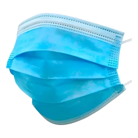 Barbijo Descartable Recto Triple Hemorrepelente X100u Dimafo Azul Liso