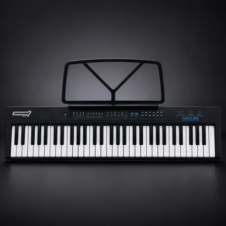 Teclado 5 Octavas 61 Teclas Sunset Sk230 300 Timbres Color Negro