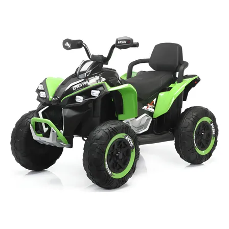 Cuatri Eléctrico Batería 12v Para Niños Plástico Control Verde