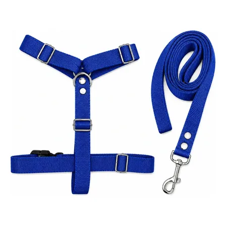 Pretal Arnés Y Correa Para Perros Tipo H Paseo Viajes Azul L