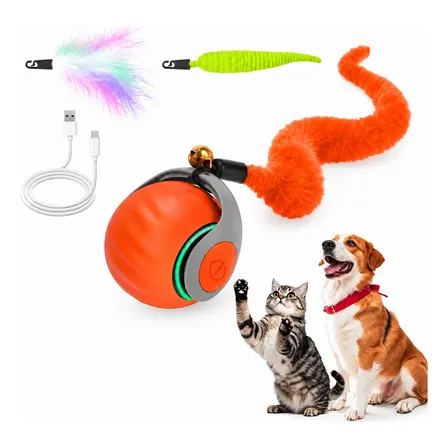Pelota Interactiva Mascotas Usb 3 Cabezales Gatos Perros