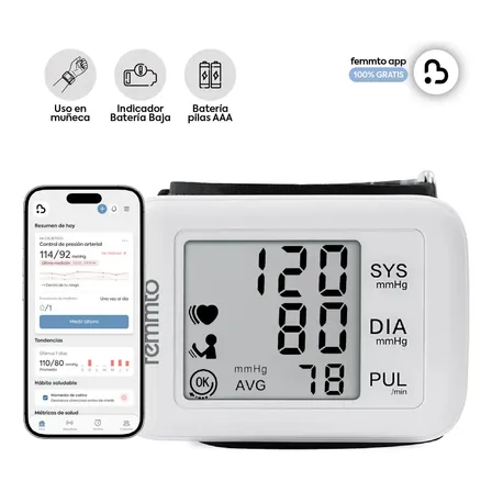 Tensiometro Digital Muñeca Aparato Tomar Presion Arterial Medidor Automatico Femmto
