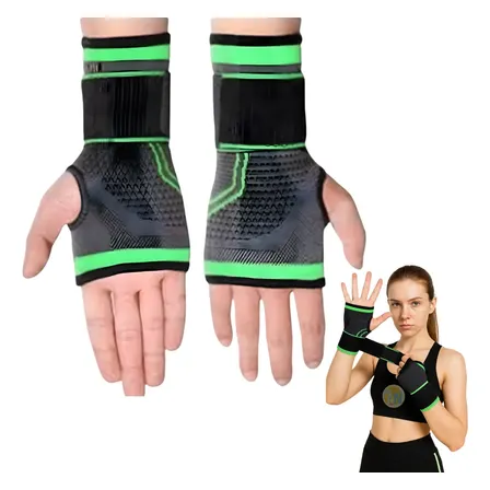Muñequera Ortopedica Pack X2 Venda Tunel Carpiano Tendinitis Verde M