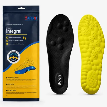 Bangni Plantillas Deportivas Pu Soporte Arco Amortiguación 40-47 Negro