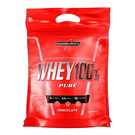 Suplemento en polvo Integralmédica WHEY 100% Proteínas de Whey 100% Pure sabor chocolate x 900g