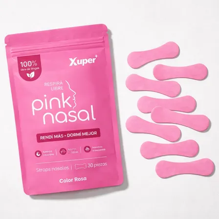 Tiras Nasales Dilatadoras Rosas Respirar Mejor X30u Premium