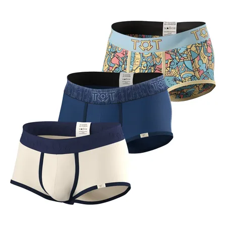 Pack 3 Mix Mini Boxer Algodon + Microfibra + Bamboo Tot Surtidos Estampado L