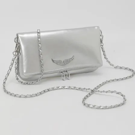 Cartera Bandolera Mujer Texturada Con Solapa