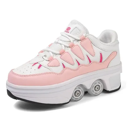Zapatillas Con Ruedas Tipo Patín Urbanas Unisex Rosa 37 Eu