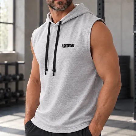 Sudadera Sin Mangas Chaleco Deportivo Gym Boxeo Prxmmnt Large Gris Melange