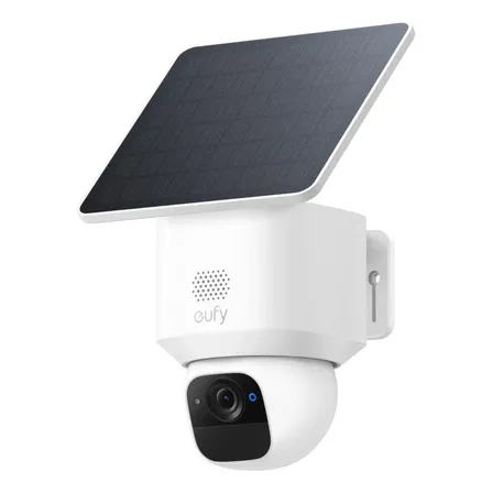 Cámara de Seguridad Exterior Anker eufy SoloCam E30, Domo Solar 360° Inalámbrica, IP65 Panel Solar, 2K 4MP, Batería 10000mAh, Visión Nocturna, Detección IA Personas y Vehículos, Sin Suscripción