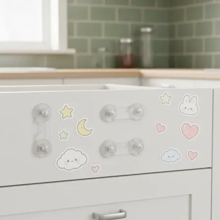 Traba De Seguridad Infantil Transparente Mueble Transparent