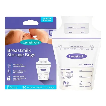 Bolsas De Almacenamiento De Leche Materna 120 Ml X 50u