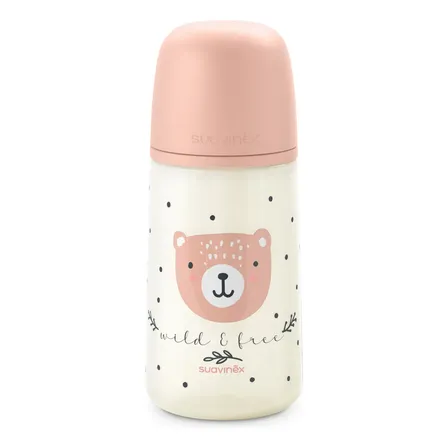Mamadera Suavinex +3m 270ml Tetina Fisiológica Sx Pro - Rosa Wild