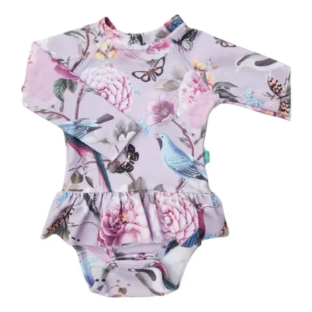 Body Faldón Mini Ánima Bebe Traje De Baño Filtro Uv Body Faldon Uv - Eden Lila Talle 5: 24 A 36 Meses