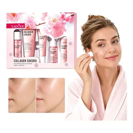 Collagen Sakura Skincare Set 6pcs, Hydrating Care