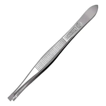 Pinza De Depilar Mundial Punta Recta Plateado Punta Recta