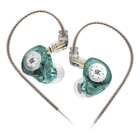 Auriculares Kz Edx Pro In Ear Con Micrófono 3.5 Mm Cyan No Mic