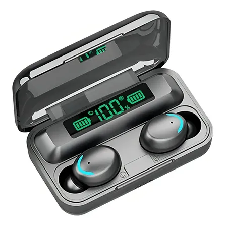 Auriculares Inalámbricos Tws Bluetooth Con Estuche De Carga Negro