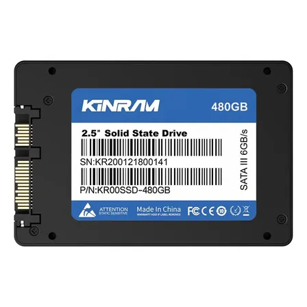 Disco Sólido Ssd 480 Gb 2.5 Sata Iii Para Notebook Y Pc De Escritorio Negro
