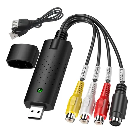 Placa Capturadora De Video Usb A Rca S-video Negro
