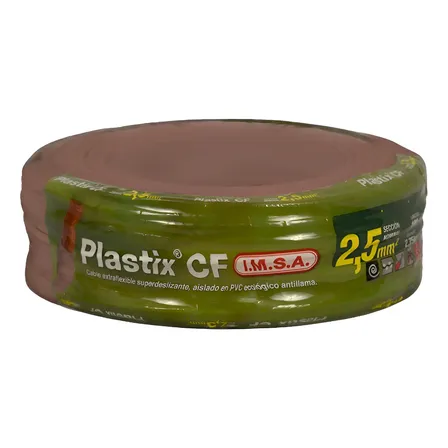 Cable Unipolar 2.5mm 100m Pvc Imsa Plastix Cf Cubierta Marrón