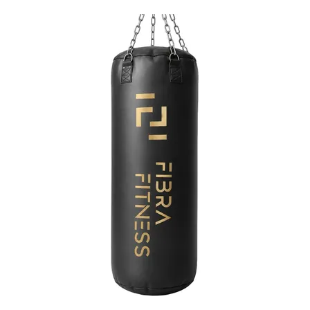 Bolsa De Boxeo Para Colgar Reforzada Saco Mma Kick Boxing Negro Con Dorado