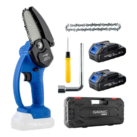 Motosierra Mini Eléctrica Gadnic MS2400 Recargable Inalámbrica 540W