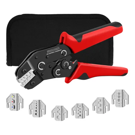 Pinza Crimpeadora Ratchet Sn58b Con 6 Mordazas