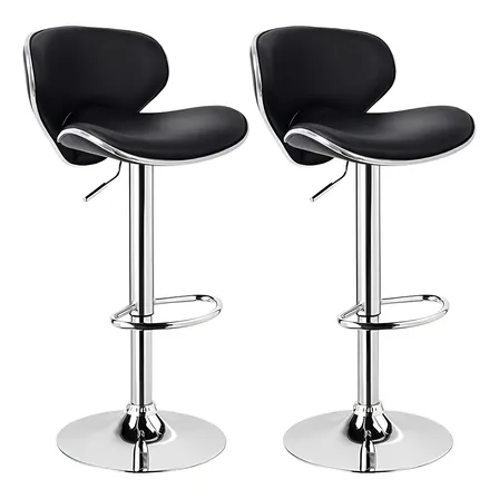 Banquetas Taburetes X2 Desayunador Silla Alta Color Negro